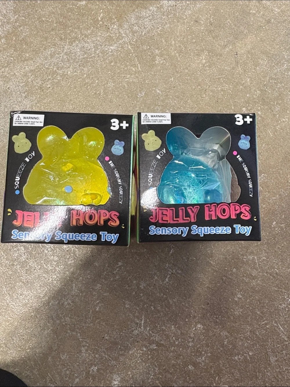 Sensory Squeeze Toy Bunny  - Yellow or Blue